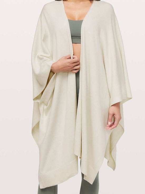 lululemon athletica Jackets & Blazers - Lululemon Coast Wrap Lightweight Open Front Cardigan Cream , Yoga, Minimalist
